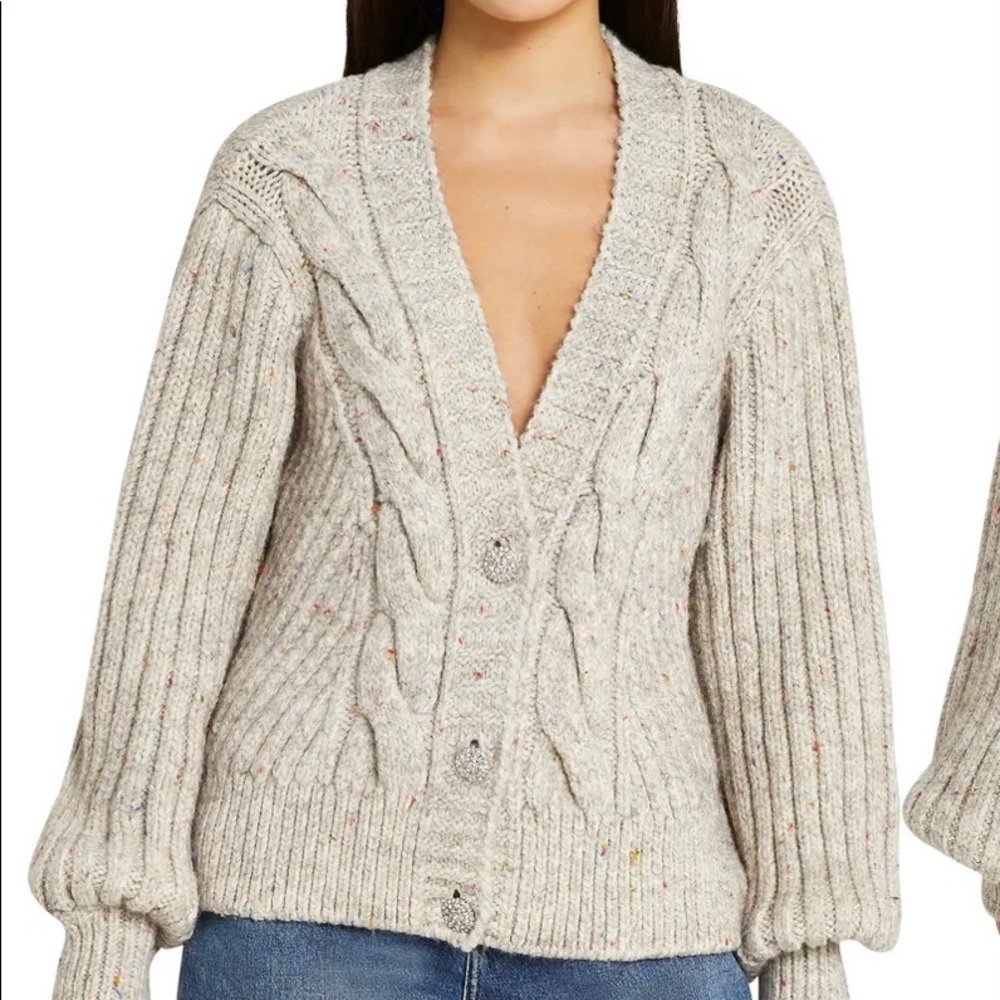 River Island Beige Chunky Knit Cardigan